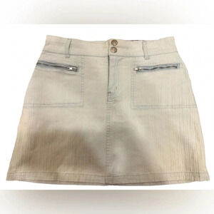 Alfredo Venini Striped Mini Skirt with Buttons and Zippers Size 5